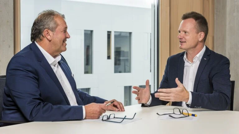 Fritsch Behrendt 1920_1080 Gespräch zwischen Stefan Behrendt, Managing Director Food Logistics, und Andreas Fritsch, Managing Director European Logistics Germany bei Dachser.