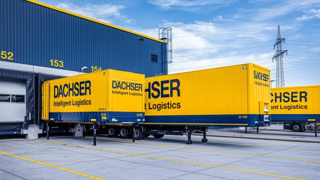 DACHSER Stückgut-Logistik: Wechselbrücken an Rampe verdeutlichen Netzwerkstruktur und Kapazitätsanforderungen